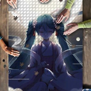 Hatsune Miku Anime Girl Moon Jigsaw Puzzle Set