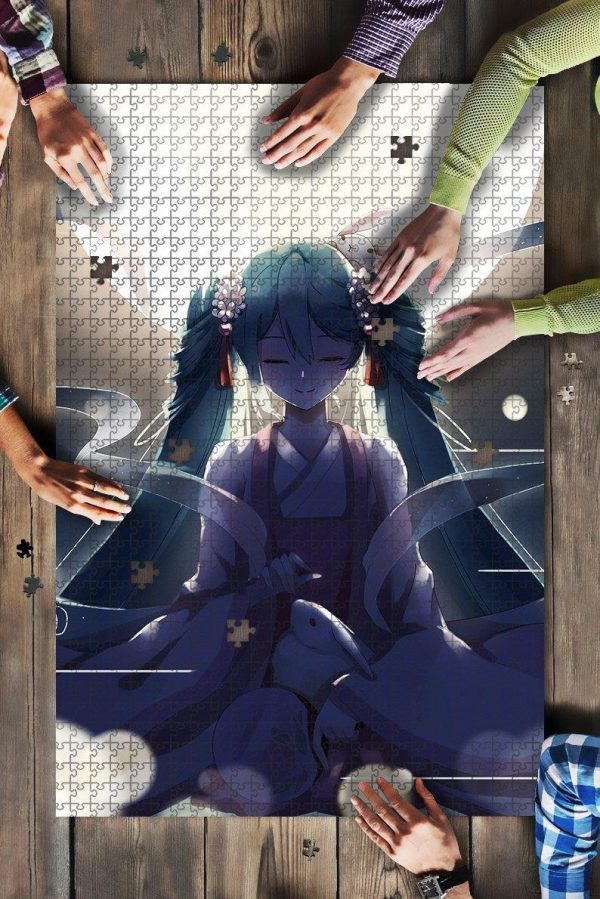 Hatsune Miku Anime Girl Moon Jigsaw Puzzle Set