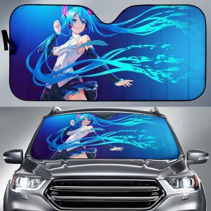 Hatsune Miku Anime Girl Vocaloid Long Hair Car Auto Sun Shade