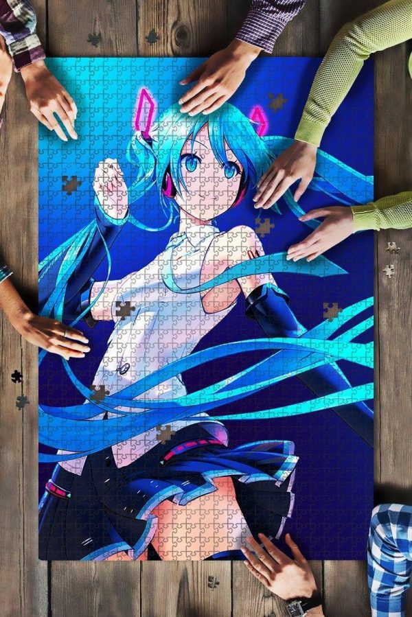 Hatsune Miku Anime Girl Vocaloid Long Hair Jigsaw Puzzle Set