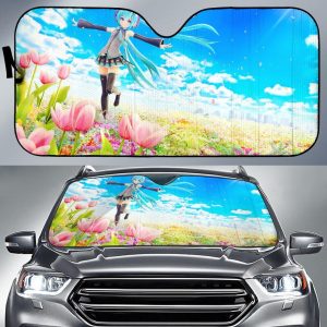 Hatsune Miku Flowers Tulips Anime Car Auto Sun Shade