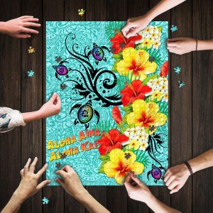 Hawaii Hibicus Aloha Aina, Aloha Kai Jigsaw Puzzle Set