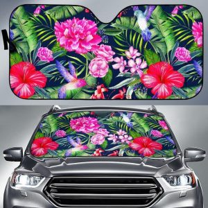 Hawaiian Tropical Birds Car Auto Sun Shade