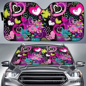 Heart Dot Wave Star Creative Pattern Car Auto Sun Shade