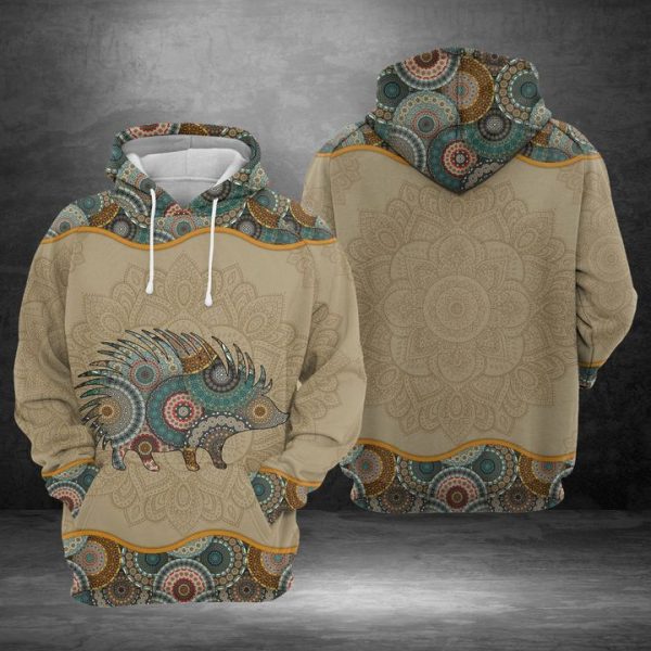 Hedgehog Mandala 3D Printed Hoodie/Zipper Hoodie