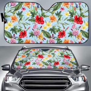 Hibiscus Flower Floral Car Auto Sun Shade