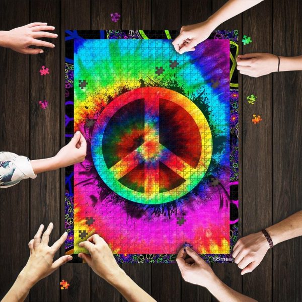 Hippie Peace And Love Jigsaw Puzzle Set