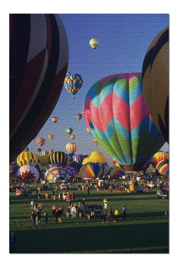 Hot Air Balloon Festival, Colorful Jigsaw Puzzle Set