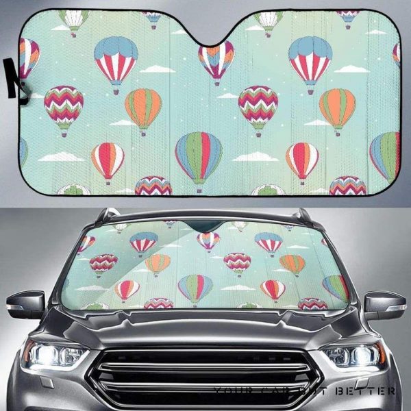 Hot Air Balloon Pattern Car Auto Sun Shade