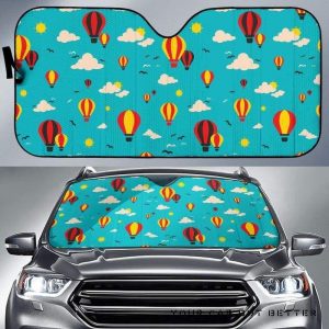 Hot Air Balloon Sky Pattern Car Auto Sun Shade