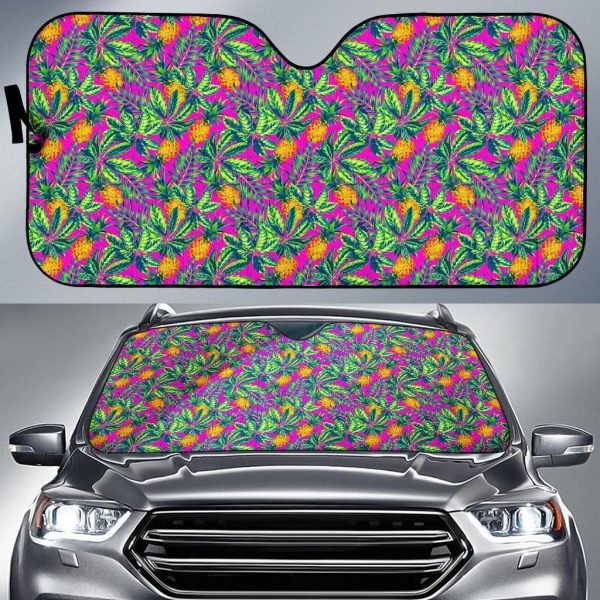 Hot Purple Pineapple Car Auto Sun Shade