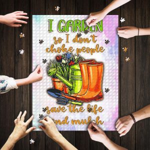 I Garden So I Dont Choke People Save The Life Jigsaw Puzzle Set