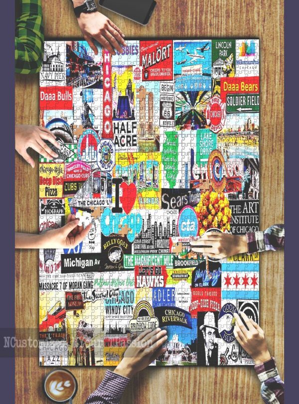 I Love Chicago Jigsaw Puzzle Set