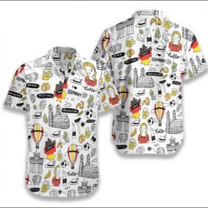 I Love Germany Hawaiian Shirt Summer Button Up