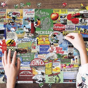 I Love Michigan Jigsaw Puzzle Set