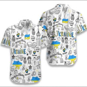 I Love Ukraine Hawaiian Shirt Summer Button Up