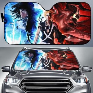 Ichigo Bleach Blue And Red Car Auto Sun Shade