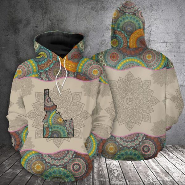 Idaho State Mandala 3D Printed Hoodie/Zipper Hoodie