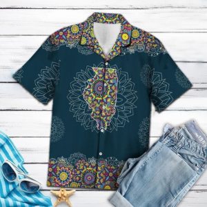 Illinois Mandala Hawaiian Shirt Summer Button Up