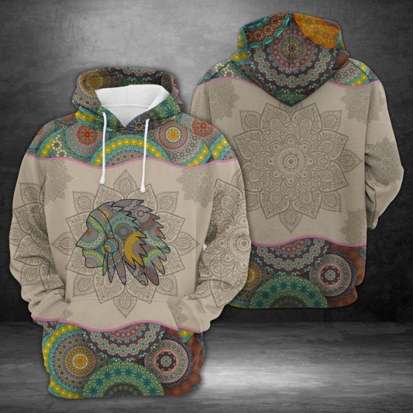 Indian American Mandala 3D Printed Hoodie/Zipper Hoodie