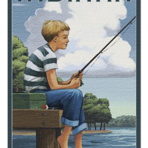 Indiana Boy Fishing Jigsaw Puzzle Set