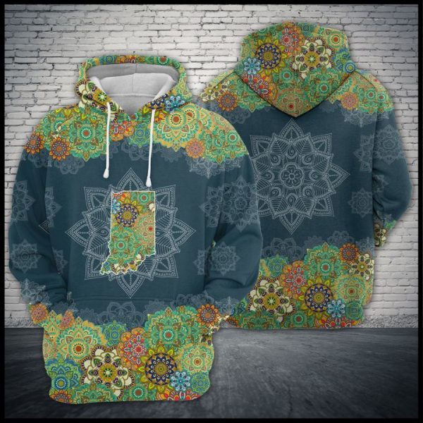 Indiana Floral Mandala 3D Printed Hoodie/Zipper Hoodie