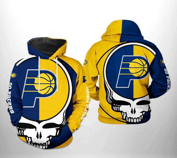 Indiana Pacers NBA Grateful Dead 3D Printed Hoodie/Zipper Hoodie