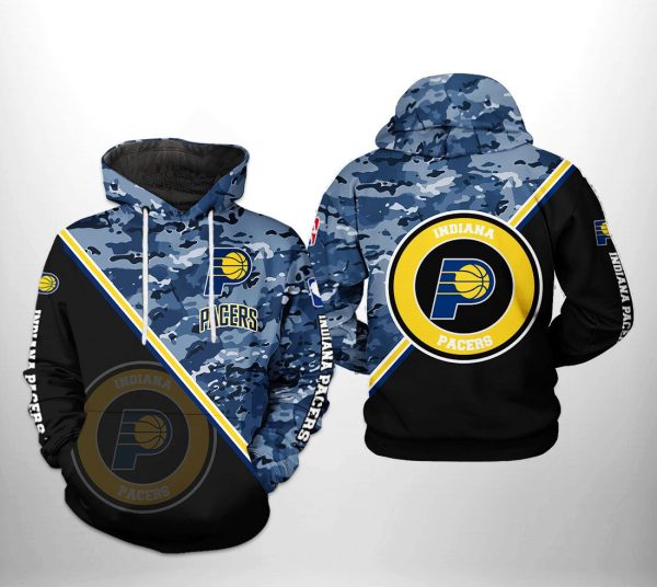 Indiana Pacers NBA US Camo Team 3D Printed Hoodie/Zipper Hoodie