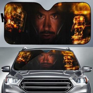 Inside Iron Man Car Auto Sun Shade