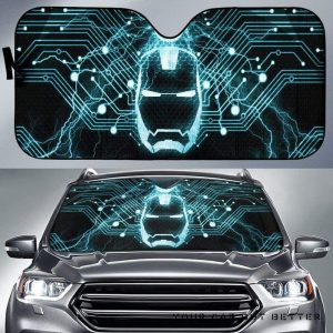 Iron Man Neon Car Auto Sun Shade