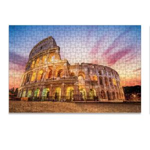 Italy Ancient Colosseum Rome Sunset Jigsaw Puzzle Set