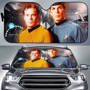 James T Kirk And Spock Star Trek Car Auto Sun Shade