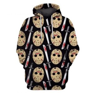 Jason Voorhees Friday The 13Th Pattern 3D Printed Hoodie/Zipper Hoodie