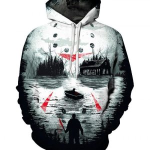 Jason Voorhees Friday the 13th Crystal Lake Art 3D Printed Hoodie/Zipper Hoodie