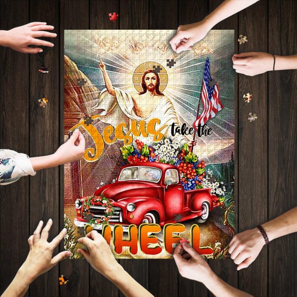 Jesus Take The Wheel American Jigsaw Puzzle Set