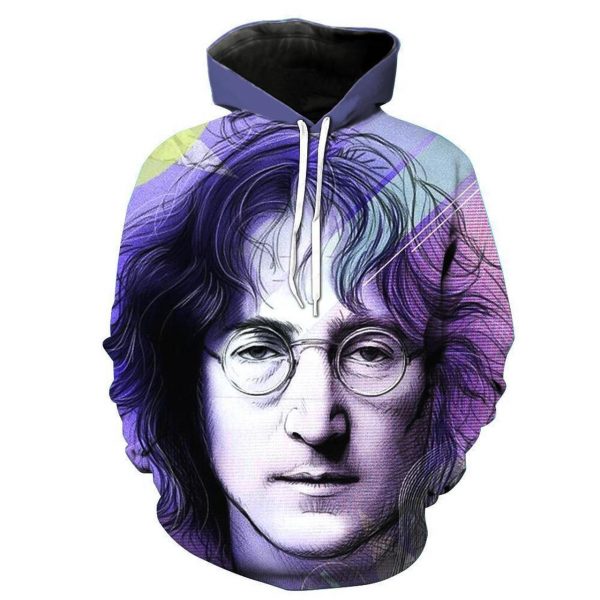 John Lennon 3D Printed Hoodie/Zipper Hoodie