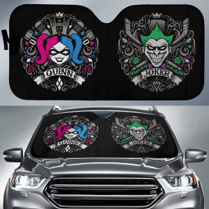 Joker And Harley Quinn Movie Car Auto Sun Shade