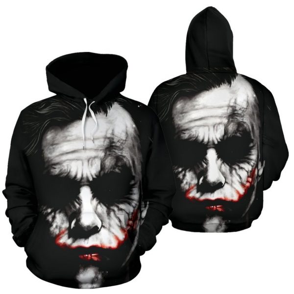 Joker Heath Ledger The Dark Knight 3D Printed Hoodie/Zipper Hoodie