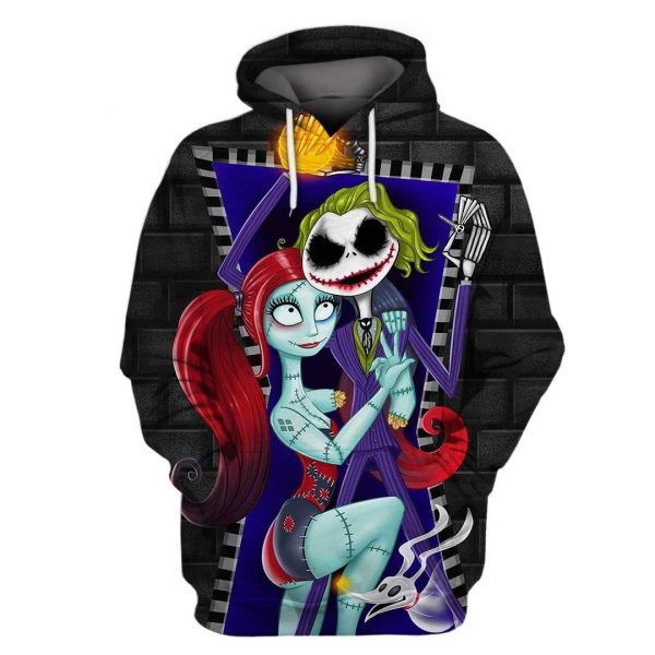 Joker Jack Skellington 3D Printed Hoodie/Zipper Hoodie