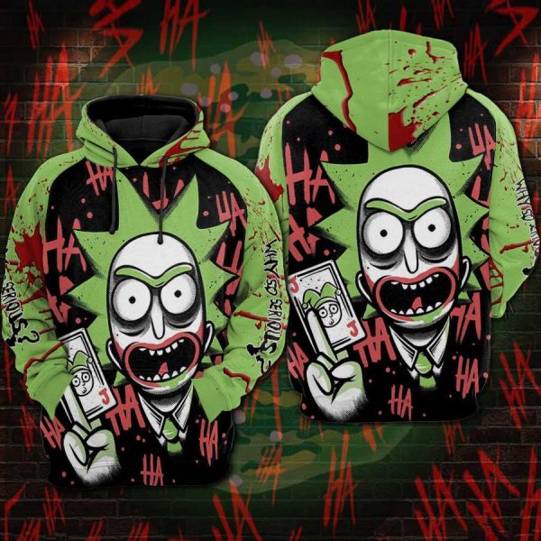 Joker R&M Mashup 3D Printed Hoodie/Zipper Hoodie