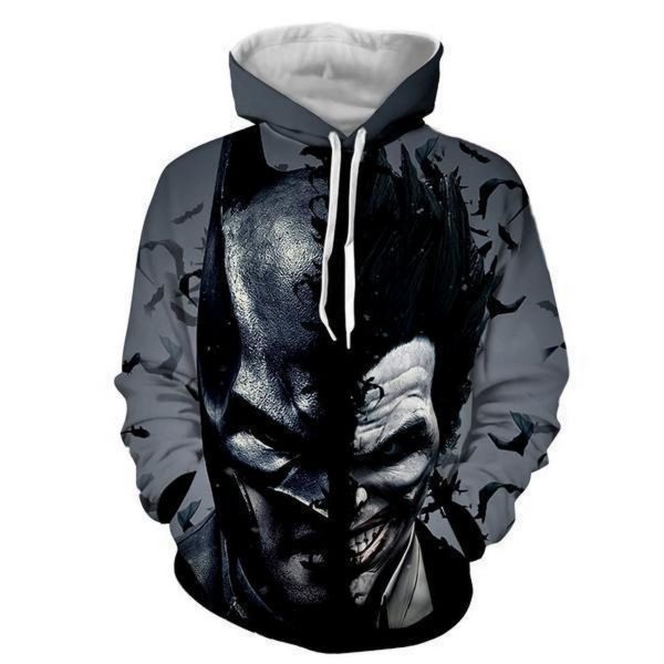 Joker and Batman Art 3D Printed Hoodie/Zipper Hoodie