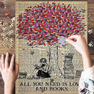 Just A Firl Who Loves Books Jigsaw Puzzle Set