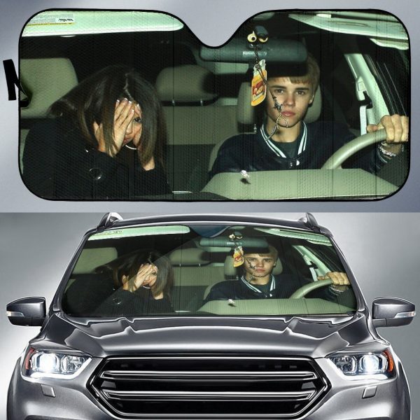 Justin Bieber Funny Car Auto Sun Shade