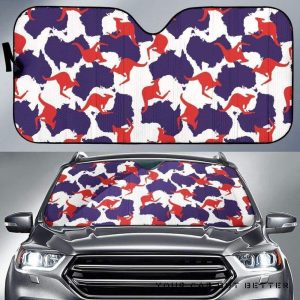 Kangaroo Australian Pattern Car Auto Sun Shade