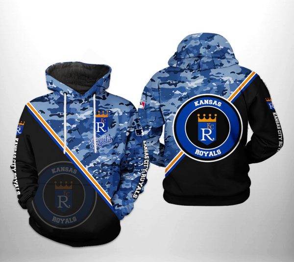 Kansas City Royals MLB Camo Team 3D Printed Hoodie/Zipper Hoodie