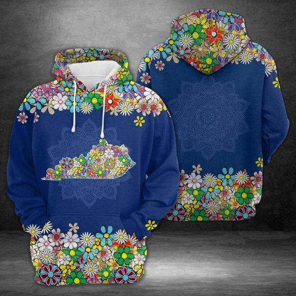 Kentucky Flower 3D Printed Hoodie/Zipper Hoodie