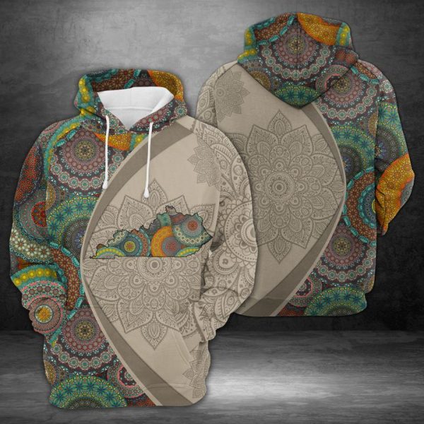 Kentucky Mandala 3D Printed Hoodie/Zipper Hoodie