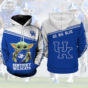 Kentucky Wildcats Lovers Baby Yoda 3D Printed Hoodie/Zipper Hoodie