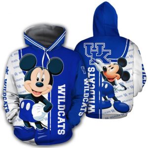 Kentucky Wildcats Mickey 3D Printed Hoodie/Zipper Hoodie