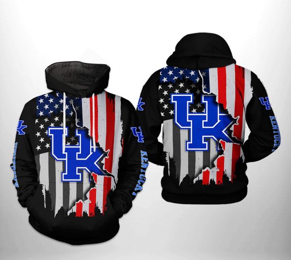 Kentucky Wildcats NCAA US Flag 3D Printed Hoodie/Zipper Hoodie